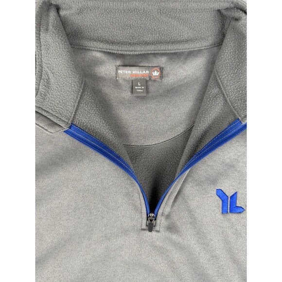 Peter Millar Vest Mens Large Grey Crown Sport 1/4 Zip Performance Golf Preppy - Picture 3 of 7